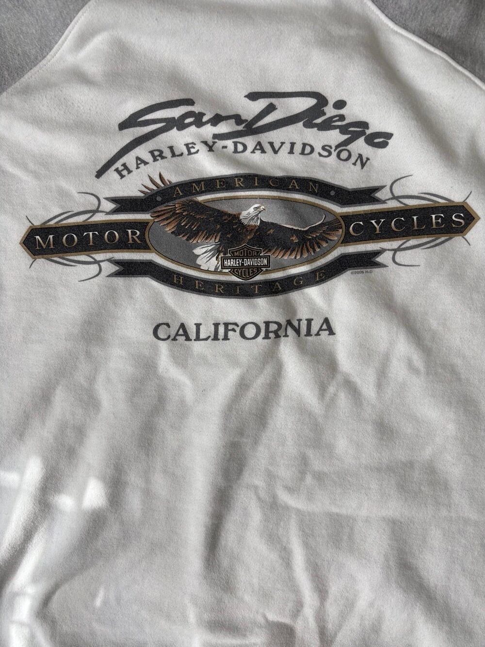 Vintage 2007 Harley-Davidson San Diego Hoodie XL - Grey/White - Picture 3 of 7